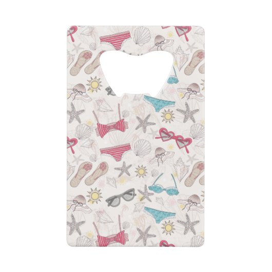 Cute Summer Abstract Pattern Kredietkaart Flessenopener (Voorkant)