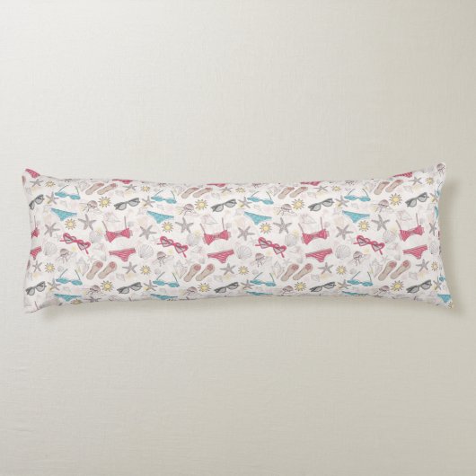 Cute Summer Abstract Pattern Lichaamskussen (Achterkant)