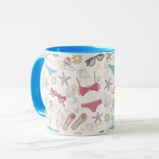 Cute Summer Abstract Pattern Mok (Voorkant links)