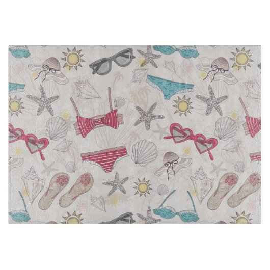 Cute Summer Abstract Pattern Snijplank (Voorkant)