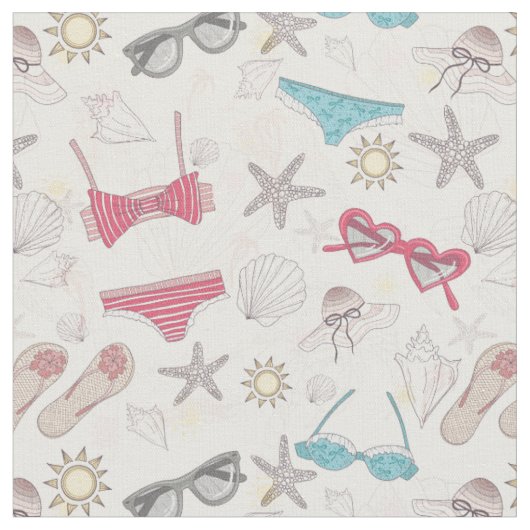 Cute Summer Abstract Pattern Stof (Close Up)