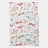 Cute Summer Abstract Pattern Theedoek (Verticaal)