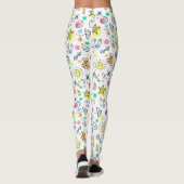 Cute Summer Beach Holiday Doodles Leggings (Achterkant)