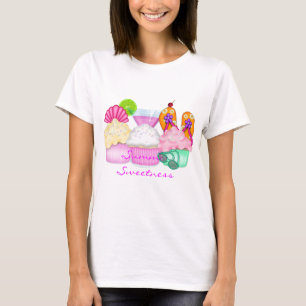 CUTE Summer & Cupcake Lover Spaghetti STRAP TSHIR T-shirt