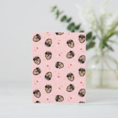 Cute Summer Dog met zonnebril Pattern Briefkaart (Staand voorkant)