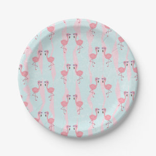 Cute Summer Flamingo patroon Papieren Bordje
