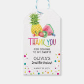 Cute Summer Fruit Birthday Dank je wel Cadeaulabel (Voorkant)