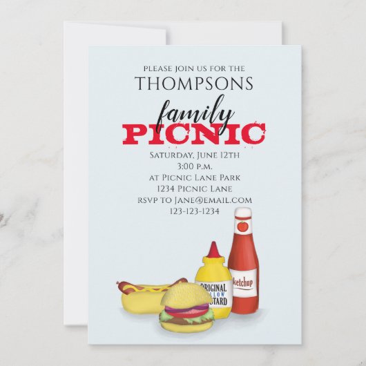 Cute Summer Picnic Trendy Cookout Whimsical Kaart (Voorkant)