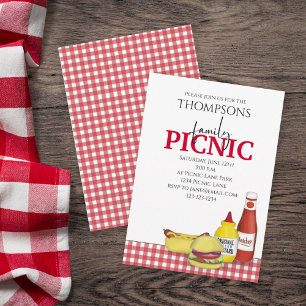 Cute Summer Picnic Trendy Cookout Whimsical Kaart