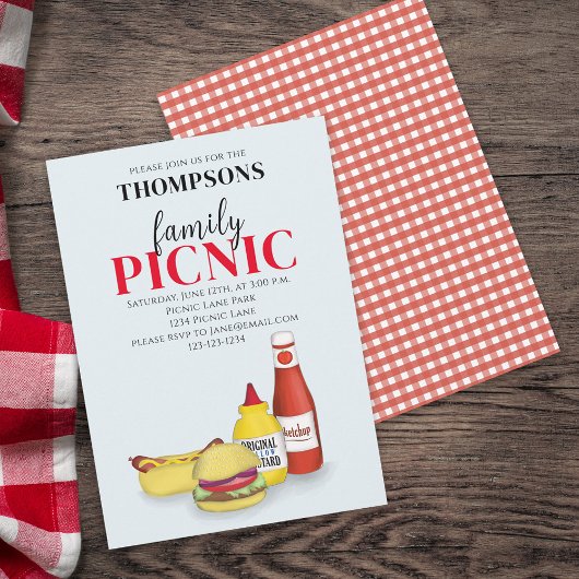 Cute Summer Picnic Trendy Cookout Whimsical Kaart