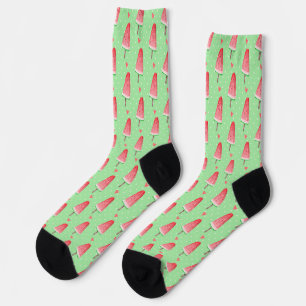 Cute Summer Popsicles Watermelon Motifs chaussette