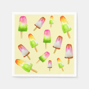 Cute Summer Regenbow popsicles Servet