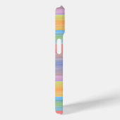 Cute Summer Seahorse Waterverf Stripes Pattern Case-Mate iPhone Case (Achterkant / Rechts)