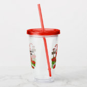 Cute Summer Strawberry Gnome Acryl Drinkbeker (Links)
