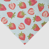 Cute Summer Strawberry-patroon Tissuepapier (Detail)