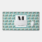Cute Summer Vacation Elements Desk Mat (Clavier et souris)