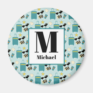 Cute Summer Vacation Elements Magnet