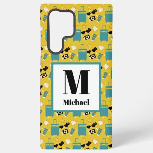 Cute Summer Vacation Elements Samsung Galaxy Hoesje (Achterkant)