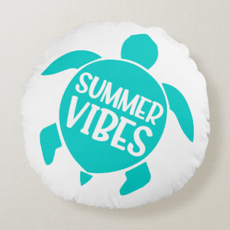 Cute Summer Vibes Rond Kussen