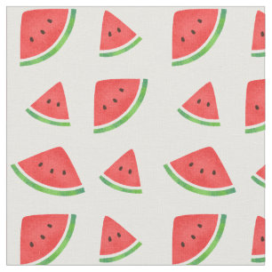 Cute Summer Waterverf Watermelon Stof