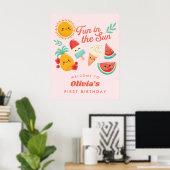 Cute Summer Welcome Birthday Sign Poster (Thuiskantoor)