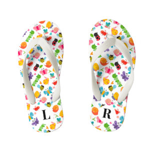 Cute Summertime Insects Kinder Teenslippers