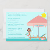 Cute summertime poolparty 5x7 uitnodiging (Voorkant)
