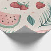 Cute Summery Wrapping Paper Cadeaupapier (Hoek)