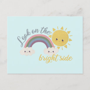 Cute Sun, Cloud & Rainbow: kijk op de heldere kant Briefkaart
