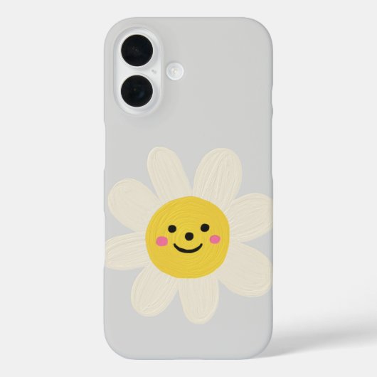 Cute Sun Emoji Phone Case – Aesthetic Yellow Desig (Achterkant)