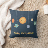 Cute Sun en Planets Space Theme Baby Boy Nursery Kussen (Deken)
