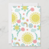 Cute Sun Floral Baby shower Invitation (Dos)