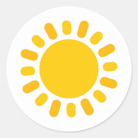 Cute sun illustration design sticker. Sticker (Voorkant)