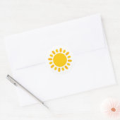 Cute sun illustration design sticker. Sticker (Envelop)