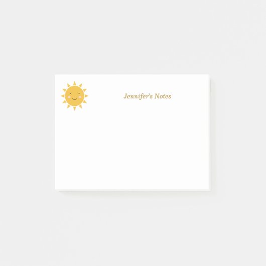Cute Sun Post-it® Notes (Voorkant)