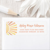 Cute Sun Return Address Etiket (Insitu)