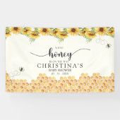 Cute Sunflower Bee Baby Shower Spandoek (Horizontaal)