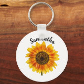 Cute Sunflower - Gepersonaliseerd Sleutelhanger (Voorkant)