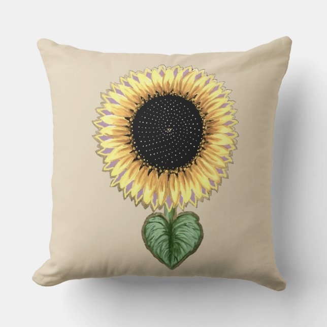 Cute Sunflower Kussen (Voorkant)