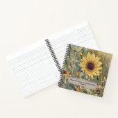 Cute Sunflower Meadow Confucius HeartQuote Journal (Intérieur)