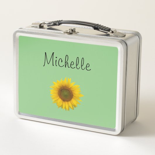 Cute Sunflower Monogram Green (Voorkant)