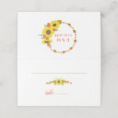 Cute Sunflower Wedding (Buitenkant ongevouwen)