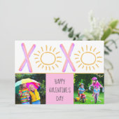Cute Sunny XOXO Carte photo de la Saint Valentin r (Debout devant)