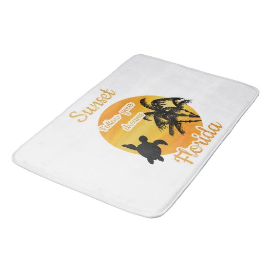 Cute Sunset in Florida Badmat (Gekanteld)