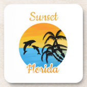 Cute Sunset in Florida Bier Onderzetter (Voorkant)