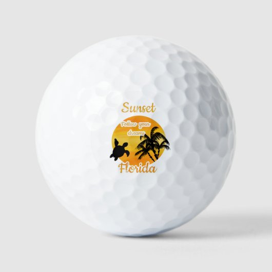 Cute Sunset in Florida Golfballen (Voorkant)
