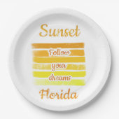 Cute Sunset in Florida Papieren Bordje (Voorkant)