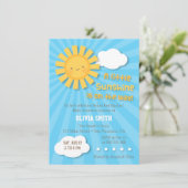 Cute Sunshine Baby Shower Invitations (Debout devant)