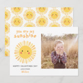 Cute sunshine illustration foto Valentijnsdag (Voorkant / Achterkant)