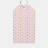 Cute Sunshine Pink & Gold Birthday Hartelijk dank Cadeaulabel (Achterkant)